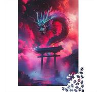 Teenagers 1000 Pieces Puzzle Japanese Dragon Torii Gate-1 Adult Jigsaw Puzzle DIY Toys Difficult Challenge Gifts for Friends And Family 38x26cm/1000pcs