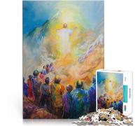 teenagers 1000 Pieces Puzzle Jesus Ascending Spielzeug-Intellektuelles Spiel Einzigartige Geburtstags- und Geschenkideen38x26cm