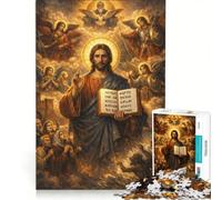 Teenagers 1000 Pieces Puzzle Jesus Christ Lord of Hosts Brain Teaser Game Difficult And Challenge Deal As Gifts for The Whole Family 50x75cm
