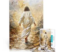 teenagers 1000 Pieces Puzzle Jesus Walking Away Lernspiel-Herausforderungsspielzeug Verbessern Sie das Gedächtnis52x38cm