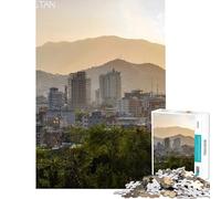Teenagers 1000 Pieces Puzzle Kabul Cityscape at Sunset Hands-on Game for Educational Game Challenge Toy Gifts for Women Men Home Decoration (Size 38x26cm)