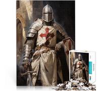 teenagers 1000 Pieces Puzzle Knight Templar Help the brain exercise addictive toys to cultivate patience wall decoration 26x38cm