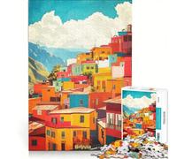 Teenagers 1000 Pieces Puzzle La Paz Bolivia Art Poster Brain Teaser Game Difficult And Challenge Deal As Gifts for The Whole Family 50x75cm
