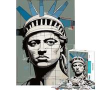 Teenagers 1000 Pieces Puzzle Liberty Roman Style Poster Hands-on Game for Educational Game Challenge Toy Gifts for Women Men Home Decoration (Size 50x75cm)