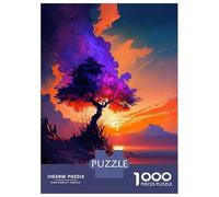 Teenagers 1000 Pieces Puzzle Majestic Tree by The Lake Jigsaws for Adults Brain Teaser Game Difficult Hard Challenging To Complete 52x38cm/1000pcs