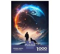 Teenagers 1000 Pieces Puzzle Man And His Dog Journey Jigsaws for Adults Brain Teaser Game Difficult Hard Challenging To Complete 38x26cm/1000pcs