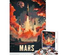 Teenagers 1000 Pieces Puzzle Mars Mission Poster 1000 Piece Jigsaw Impossible Game Great Gifts And Toys Staycation Kill Time (38x52cm)