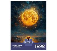 Teenagers 1000 Pieces Puzzle Midnight Teddy Bear Jigsaws for Adults Brain Teaser Game Difficult Hard Challenging To Complete 52x38cm/1000pcs