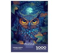 Teenagers 1000 Pieces Puzzle Moonlit Owl's Gaze -2 Adult Puzzles Brain Teaser Game Pattern Assembly Gifts for Friends And Family 38x26cm/1000pcs