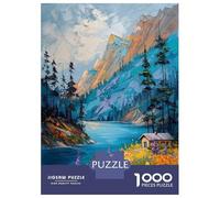 Teenagers 1000 Pieces Puzzle Mountain Bright Landscape Adult Puzzles Brain Teaser Game Pattern Assembly Gifts for Friends And Family 52x38cm/1000pcs