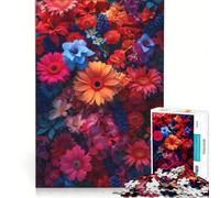 Teenagers 1000 Pieces Puzzle Multi Coloured Flowers Relax Games Decompressing Intellectual Unique Birthday And Gifts 38x52cm