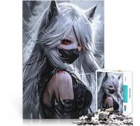 teenagers 1000 Pieces Puzzle Mystic Wolf Guardian Interessante Stressreduzierung einzigartiges Herausforderungsspiel38x26cm