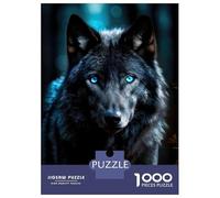 Teenagers 1000 Pieces Puzzle Painted Wolf Portrait Jigsaws for Adults Brain Teaser Game Difficult Hard Challenging To Complete 70x50cm/1000pcs