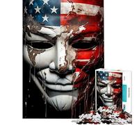 Teenagers 1000 Pieces Puzzle Patriotism Hacker Difficult And Challenge Home Decoration Brain Teaser Game Suitable for People Aged 14 And Above (38x26cm)