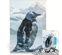 Teenagers 1000 Pieces Puzzle Penguin Double Exposure, Brain Teaser Game, Difficult And Challenge, Deal As Gifts for The Whole Family 50x75cm