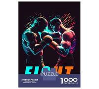 Teenagers 1000 Pieces Puzzle Pop Art Boxing Fight Jigsaws for Adults Brain Teaser Game Difficult Hard Challenging To Complete 70x50cm/1000pcs