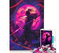 Teenagers 1000 Pieces Puzzle Posters Ninja Neon, Brain Teaser Game, Difficult And Challenge, Deal As Gifts for The Whole Family 50x75cm