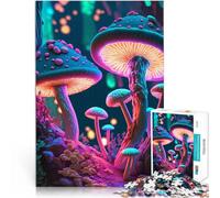teenagers 1000 Pieces Puzzle Psychedelic Mushrooms Dekomprimierendes intellektuelles Lernspielzeug Geburtstagsgeschenke75x50cm