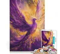 Teenagers 1000 Pieces Puzzle Purple Phoenix Rising Brain Teaser Game Difficult And Challenge Deal As Gifts for The Whole Family 38x52cm