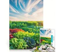 Teenagers 1000 Pieces Puzzle Rainbow Vegetable Garden Brain Teaser Game Difficult And Challenge Deal As Gifts for The Whole Family 50x75cm