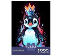 Teenagers 1000 Pieces Puzzle Royal Penguin King Jigsaws for Adults Brain Teaser Game Difficult Hard Challenging To Complete 70x50cm/1000pcs