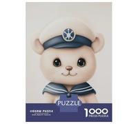 Teenagers 1000 Pieces Puzzle Sailor Bear Nursery Boy Adult Puzzles Brain Teaser Game Pattern Assembly Gifts for Friends And Family 70x50cm/1000pcs