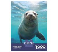Teenagers 1000 Pieces Puzzle Sea Lion Friend Jigsaws for Adults Brain Teaser Game Difficult Hard Challenging To Complete 52x38cm/1000pcs