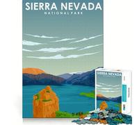 Teenagers 1000 Pieces Puzzle Sierra Nevada Travel Art Fine Cut Art Focus Training Fun Quiet Time Game Christmas Fun Gift (38x52cm)