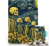 teenagers 1000 Pieces Puzzle Skeletons Starry Night Hands-on Game 50x75cm deal as gifts for the whole family for and 14 Years old