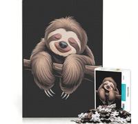 Teenagers 1000 Pieces Puzzle Sleeping Cute Sloth Illustration Relax Games Decompressing Intellectual Unique Birthday And Gifts 38x26cm