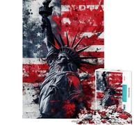 Teenagers 1000 Pieces Puzzle Statue of Liberty Artwork Teenager Puzzles Hands-on Game Pattern Assembly Gifts for Friends And Family (Size 38x26cm)