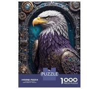 Teenagers 1000 Pieces Puzzle Steampunk Eagle Portrait Jigsaws for Adults Brain Teaser Game Difficult Hard Challenging To Complete 70x50cm/1000pcs