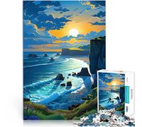 teenagers 1000 Pieces Puzzle Sunset Coastline Anspruchsvolles Spiel und Familienspaß Verbessern Sie das Gedächtnis38x26cm