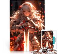 teenagers 1000 Pieces Puzzle Sword Maiden Slayer Dekomprimierendes intellektuelles Lernspielzeug Kunstwerk Geschenk38x26cm