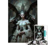 Teenagers 1000 Pieces Puzzle The Queen Of Dragon Castle Brain Teaser Game Toy Intellectual Game Great Gifts And Toys But Fun And Humorous (Size 75x50cm)