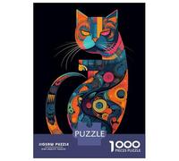 Teenagers 1000 Pieces Puzzle The Shape of Cat Jigsaws for Adults Brain Teaser Game Difficult Hard Challenging To Complete 70x50cm/1000pcs