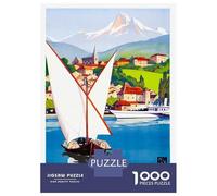 Teenagers 1000 Pieces Puzzle Thonon-les-Bains Travel Adult Puzzles Brain Teaser Game Pattern Assembly Gifts for Friends And Family 70x50cm/1000pcs