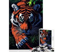 Teenagers 1000 Pieces Puzzle Tiger with Claws Impossible Game Enhance Memory Home Decoration Toys Birthday Present,Travel Gifts, (38X52cm)
