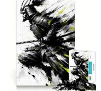 Teenagers 1000 Pieces Puzzle Traditional Samurai Strike Fine Cut Art Focus Training Fun Quiet Time Game Christmas Fun Gift (50x75cm)
