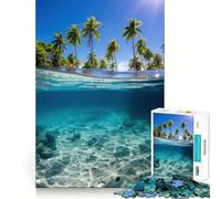 Teenagers 1000 Pieces Puzzle Tropical Paradise Below The Sea Fine Cut Art Focus Training Fun Quiet Time Game Christmas Fun Gift (50x75cm)