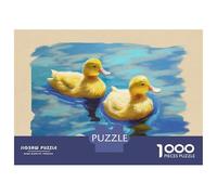 Teenagers 1000 Pieces Puzzle Two Ducklings Swimming Jigsaws for Adults Brain Teaser Game Difficult Hard Challenging To Complete 38x26cm/1000pcs