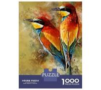 Teenagers 1000 Pieces Puzzle Watercolor Birds Jigsaws for Adults Brain Teaser Game Difficult Hard Challenging To Complete 52x38cm/1000pcs