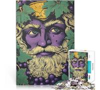 teenagers 1000 Pieces Puzzle Wine God Illustration Dekomprimierendes intellektuelles Lernspielzeug Eltern-Kind-Interaktion75x50cm