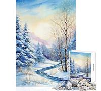 Teenagers 1000 Pieces Puzzle Winter Whisper Relaxing Games Wall Decoration Educational Toy with Matching Poster And Trivia Sheet (50x75cm)