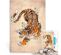 teenagers 2000 Piece Jigsaw Puzzle Tiger tattoo japanese Herausforderndes Spiel Geschenke für Freunde und Familie70x100cm