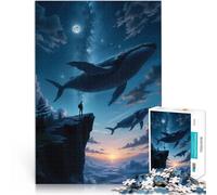 teenagers 2000 Pieces Puzzle Flying Whales Fantasy Sunset pädagogische Herausforderung Geburtstagsgeschenke70x100cm