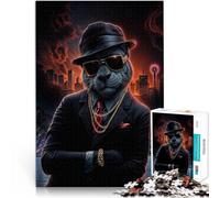 teenagers 2000 Pieces Puzzle Gangster Panther in a Suit Stress Reliever Difficult Challenge 70x100cm Great Gift for Games for Age 14 Years Up