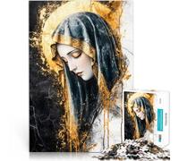 teenagers 2000 Pieces Puzzle Golden Virgin Mary Pädagogisches Spielzeug zum Stressabbau Wanddekoration70x100cm