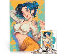 teenagers 2000 Pieces Puzzle Joyful Anime Girl WAIFU Handgeschwindigkeitswettbewerb Einzigartige Wohndekoration und Geschenke70x100cm