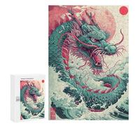 Teenagers 300 PCS Jigsaw Puzzle Dragon Rising Mythical Artwork Jigsaw Puzzles for Adults Staycation Kill Time Parent-child Interaction Family Fun & Game Night 300 PCS